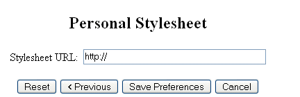 Personal Stylesheet Option